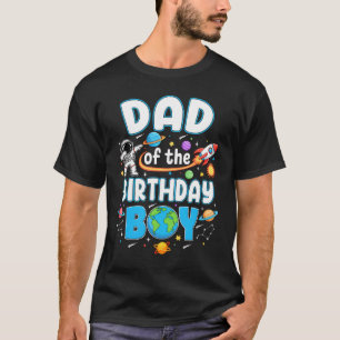 Camiseta Pai Do Menino De Aniversário Astronauta Família Es