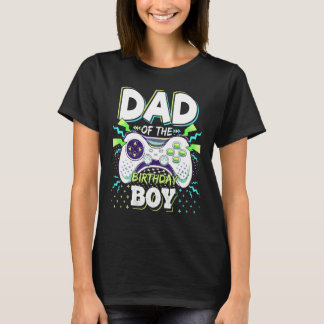 Camiseta Pai Do Menino De Aniversário Correspondente Jogo D