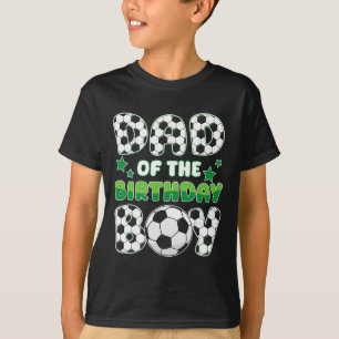Camiseta Pai do menino de aniversário Família de futebol co
