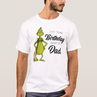 Pai do Menino de Aniversário Grinch Quadro Negro