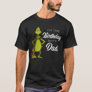 Camiseta Pai do Menino de Aniversário Grinch Quadro Negro