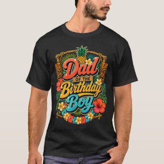 Camiseta Pai do Menino do Aniversário Aloha Havaí