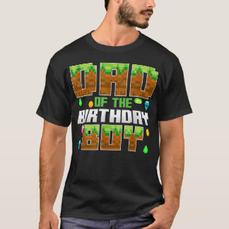 Camiseta Pai Do Menino Do Aniversário Video Gamer Pixel