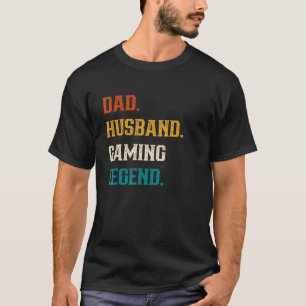 Camiseta Pai Do Mens Marido Jogos De Legenda Vídeo De Jogos
