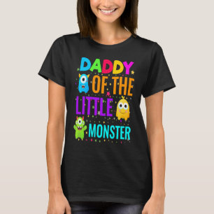 Camiseta Pai Do Monstro Da Família Aniversário