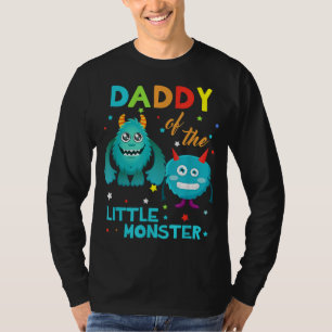 Camiseta Pai Do Monstro Da Família Aniversário
