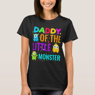 Camiseta Pai Do Monstro Da Família Aniversário