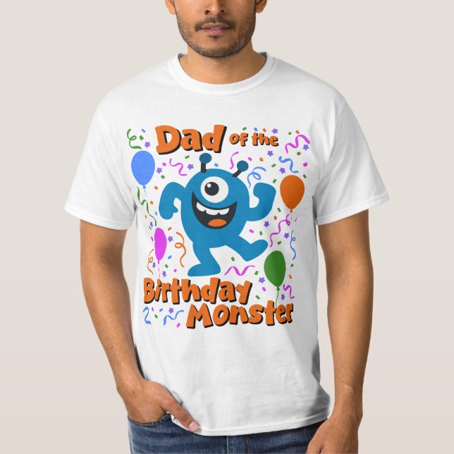 Camiseta Pai do Monstro de Aniversário (Frente)