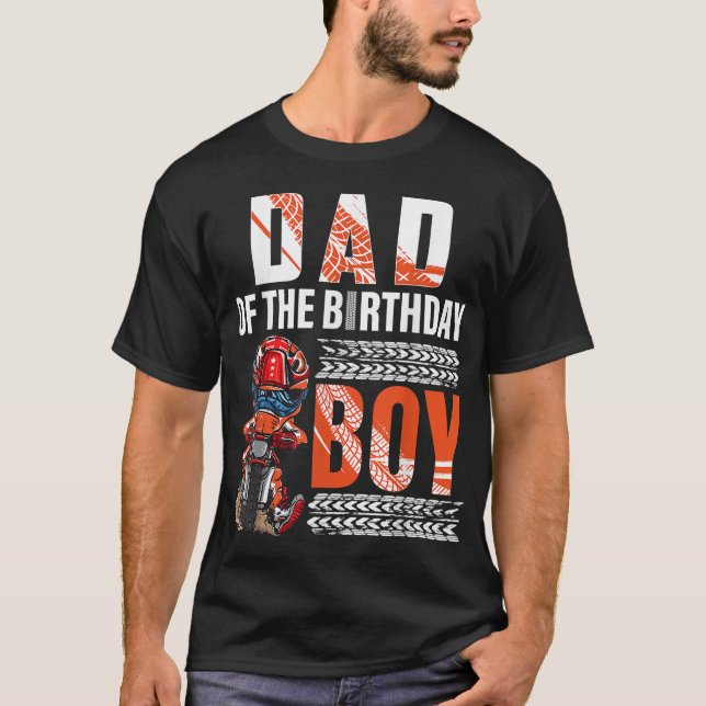 Camiseta Pai do motocross de dois dias da Bicicleta Birthda (Frente)