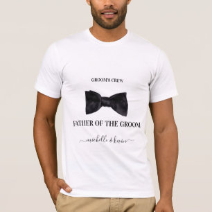 Camiseta Pai do Noivo Festa de Casamento Preto e Branco