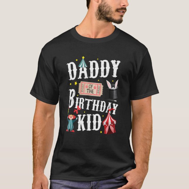 Camiseta Pai Do Pai Birthday Kid Ringmaster (Frente)