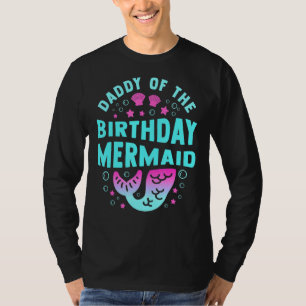 Camiseta Pai Do Pai De Sereia De Aniversário Para Homens