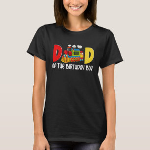 Camiseta Pai do Par do Trem Choo Choo Choo de Aniversário