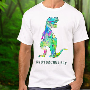 Camiseta Pai do Partido Dinossauro Daddysaurus Rex