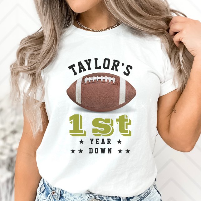Camiseta Pai do Partido primeiro aniversario do Campo de Fu (American Football Field 1st Birthday Party Parent T-Shirt)