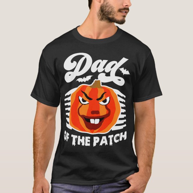 Camiseta Pai do Patch - Feliz Dia das Bruxas de Abóbora Eng (Frente)