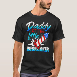 Camiseta Pai Do Pequeno Firecracker De 4 De Julho De Nascim