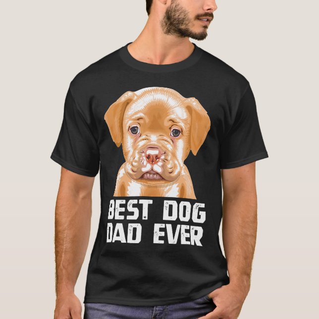 Camiseta Pai do Pit Bull Marrom Melhor Camiseta de (Frente)