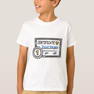 Camiseta Pai do Prêmio de certificado do ano