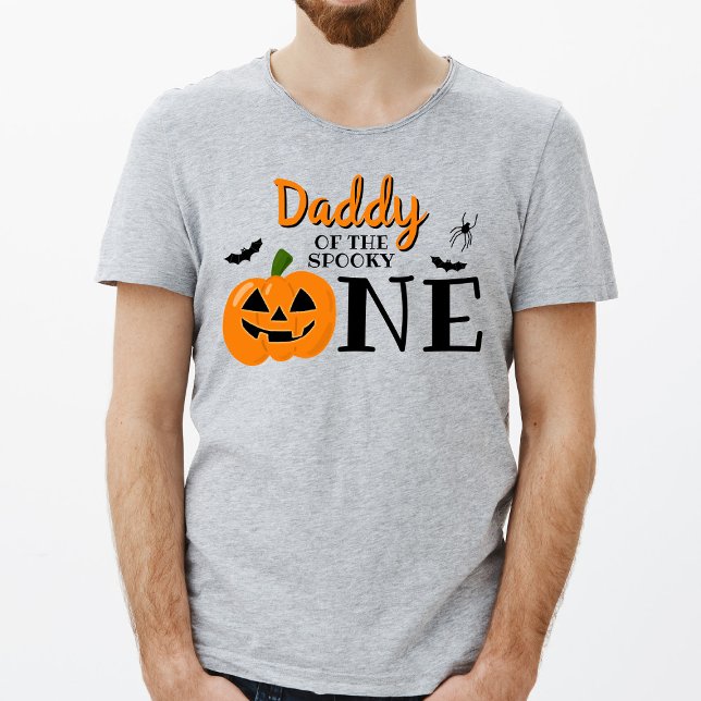 Camiseta Pai Do primeiro aniversario De Halloween Spooky On (Criador carregado)