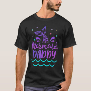 Camiseta Pai Do primeiro aniversario De Sereia De Aniversár