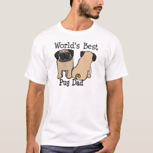 Camiseta Pai do Pug do mundo o melhor