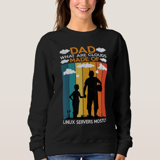 Camiseta Pai  Do Que São Feitas as Nuvens  Servidores Linux (Frente)