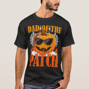 Camiseta Pai do Remendo Pai engraçado de Halloween Abóbora