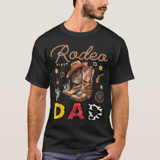 Camiseta Pai do Rodeio Caubói Ocidental Festa de Aniversári