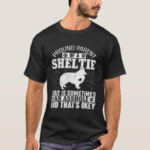Camiseta Pai do Sheltie Dog para Homens Mulheres Pai Cachor
