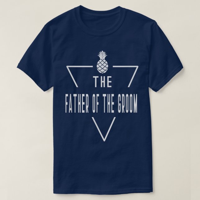 Camiseta Pai do Solteiro de Abacaxi do Groom (Frente do Design)