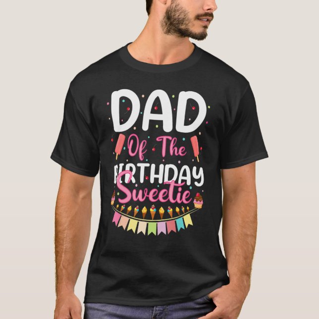 Camiseta Pai Do Sorvete De Aniversário (Frente)
