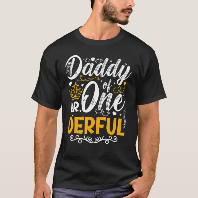 Camiseta Pai Do Sr. One Derful Party Matching Family 1rua B (Frente)