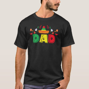 Camiseta Pai do Tema da Festa de aniversário Fiesta Mexican