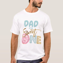 Camiseta Pai do Tema da Rosquinha de uma primeiro aniversar