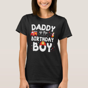 Camiseta Pai Do Tema Do Bombeiro De Aniversário