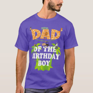 Camiseta Pai Do Tema Do Jardim Zoológico De Aniversário