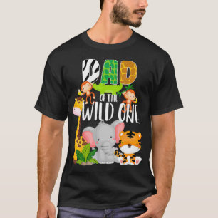 Camiseta Pai do Tema do Jardim Zoológico Selvagem Safari