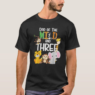 Camiseta Pai Do Tema Selvagem E Três Jardins Zoológicos