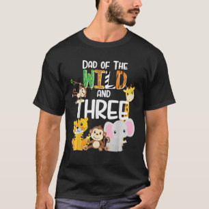 Camiseta Pai Do Tema Selvagem E Três Jardins Zoológicos