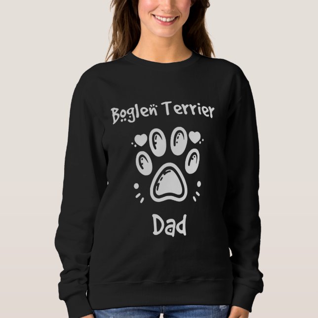 Camiseta Pai do Terrier Boglen Beagle Boston Terrier Cachor (Frente)