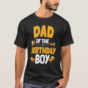 Camiseta Pai Do Trabalhador De Construção De Meninos De Ani