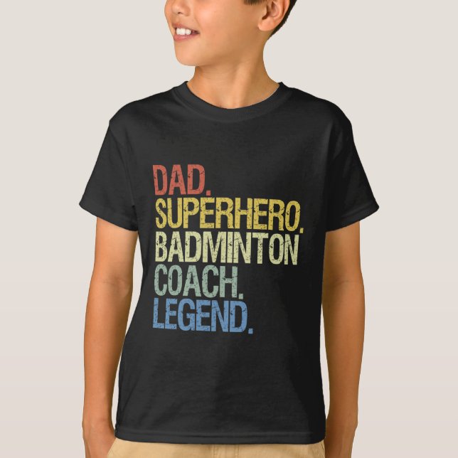 Camiseta Pai do treinador Badminton (Frente)