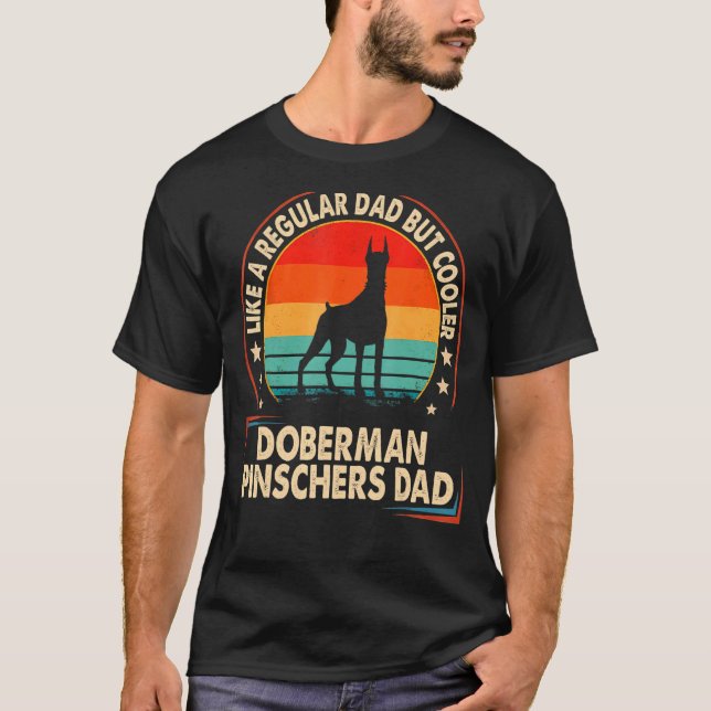 Camiseta Pai Doberman Como Um Pai Regular, Mas Pai Mais Fri (Frente)