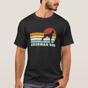 Camiseta Pai Doberman da Moda Retro Pai do Cão Masculino Do