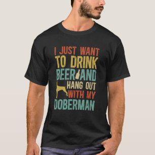 Camiseta Pai Doberman Engraçado de um Doberman Pinscher Pai