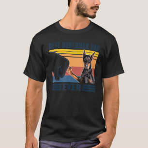 Camiseta Pai Doberman Melhor Dia de os pais De Cães
