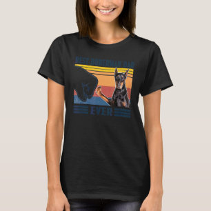 Camiseta Pai Doberman Melhor Dia de os pais De Cães