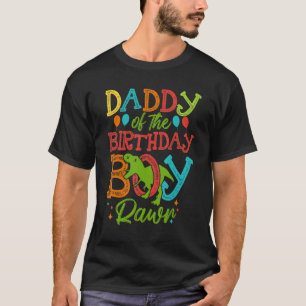 Camiseta Pai Dos Dinossauros Rawr Rex, Garoto De Aniversári