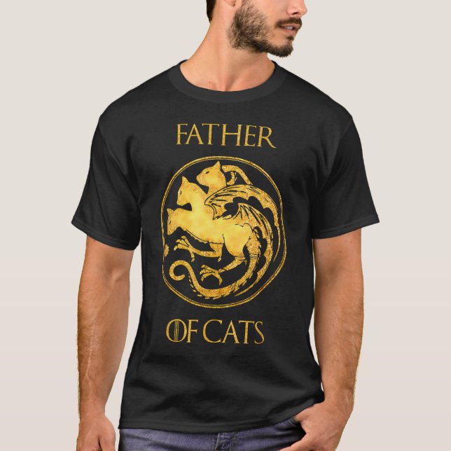 Camiseta Pai Dos Gatos Pai De Gato (Frente)
